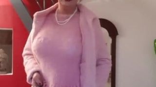 Charlene new pink mohair dress