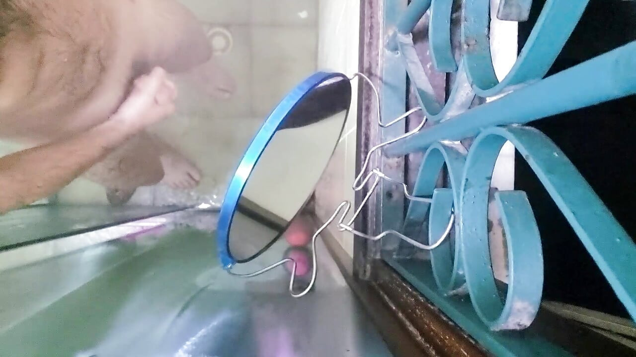 Furry is caught cumming in the company bathroom, smeared the floor with cum!