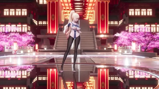 [mmd] Marionette Erotic Uniform Black Stockings