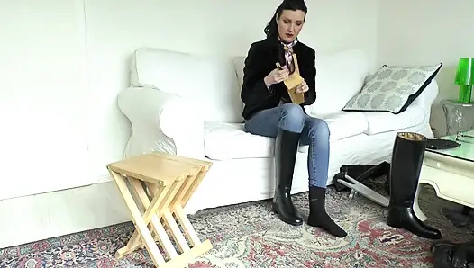 Boot Change and Smelling Black Socks POV, Lady Victoria Valente