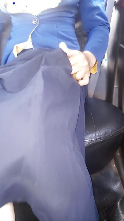 Crossdressing Wearing Woman Bca Bank Uniform