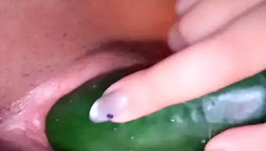 My Chubby Cunt Takes a Cucumber