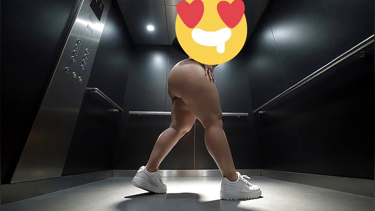 Pressing His Petite Big Ass in the Elevator
