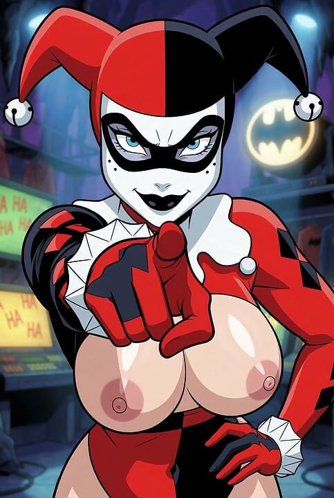 Uska ćelava pička Harley Quinn zadirkuje