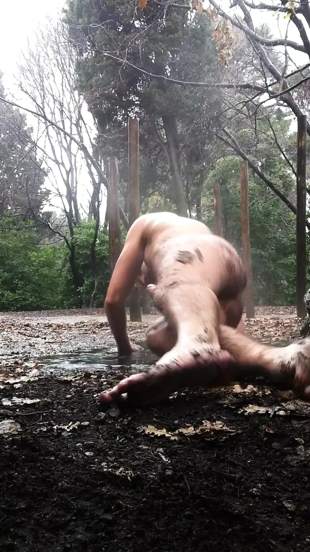 Jerk off in the rain