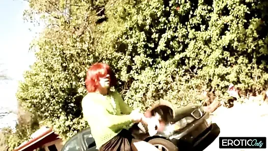 Fishnet Babes Share Throbbing Cock in Wild Threesome