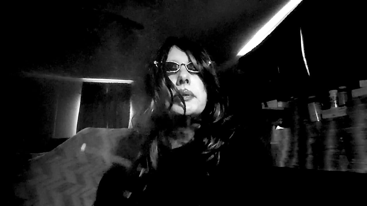 SITTING AT MY COMPUTER DESK AND SMOKING MORE120 LONG CIGARETTES