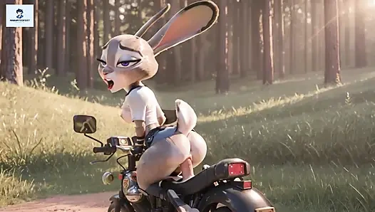 Judy Hopps обратная наездница Animat, фут-фетиш, хентай фурри