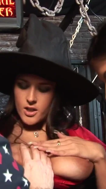 Epic moment from "One lucky dick can feed and fuck two brunette whores"