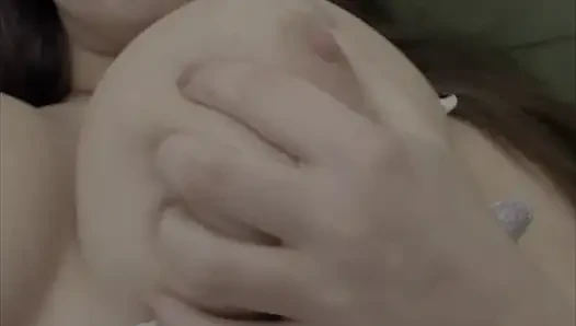 This Young Busty Girl Masturbates Her Hairy Pussy at the Casting