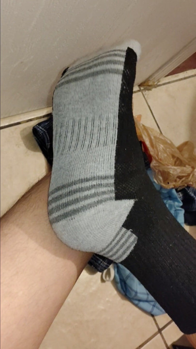 Showing Some Sexy Socks When I'm Rubbing My Brown Hispanic Boy Dick