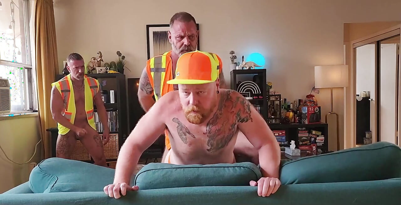 Construction Worker Coffee Break Gangbang