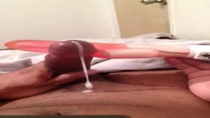 Masturbating with vibrator