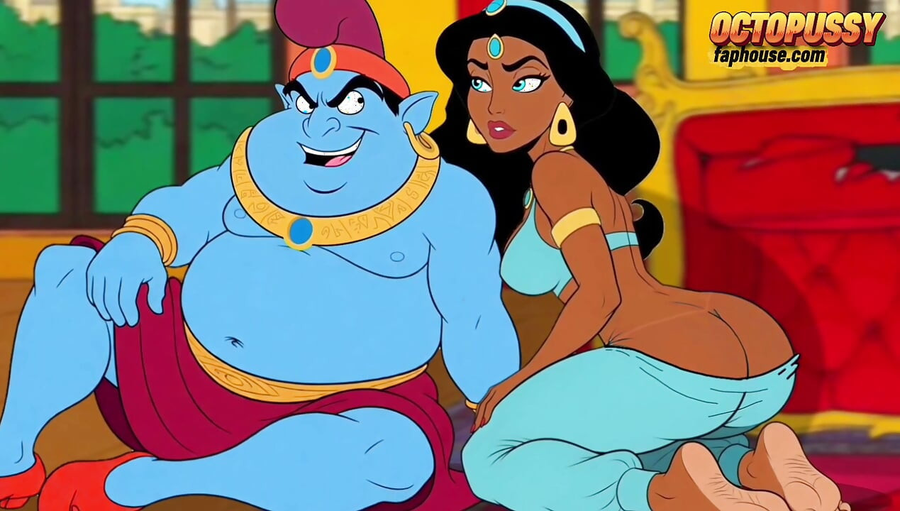 Futanari. Princess Jasmine Girl with a Big Dick. Porn Aladdin Series.