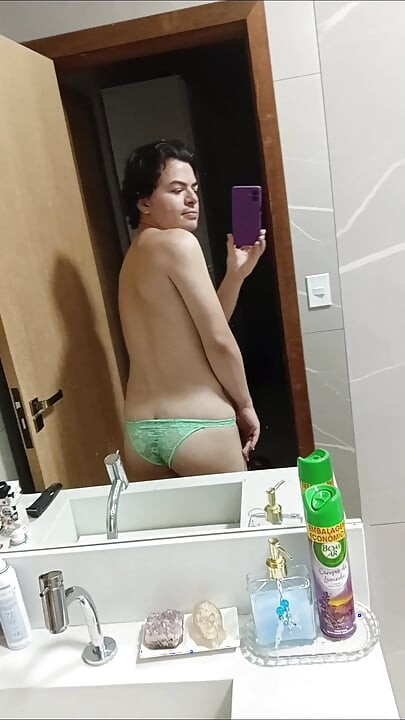 gay femboy sexy lingerie with cum shower
