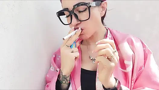 Take a moment to break with me while I sensually smoke