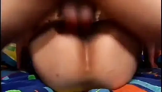 Hairy pussy housewife rides her husbands cock