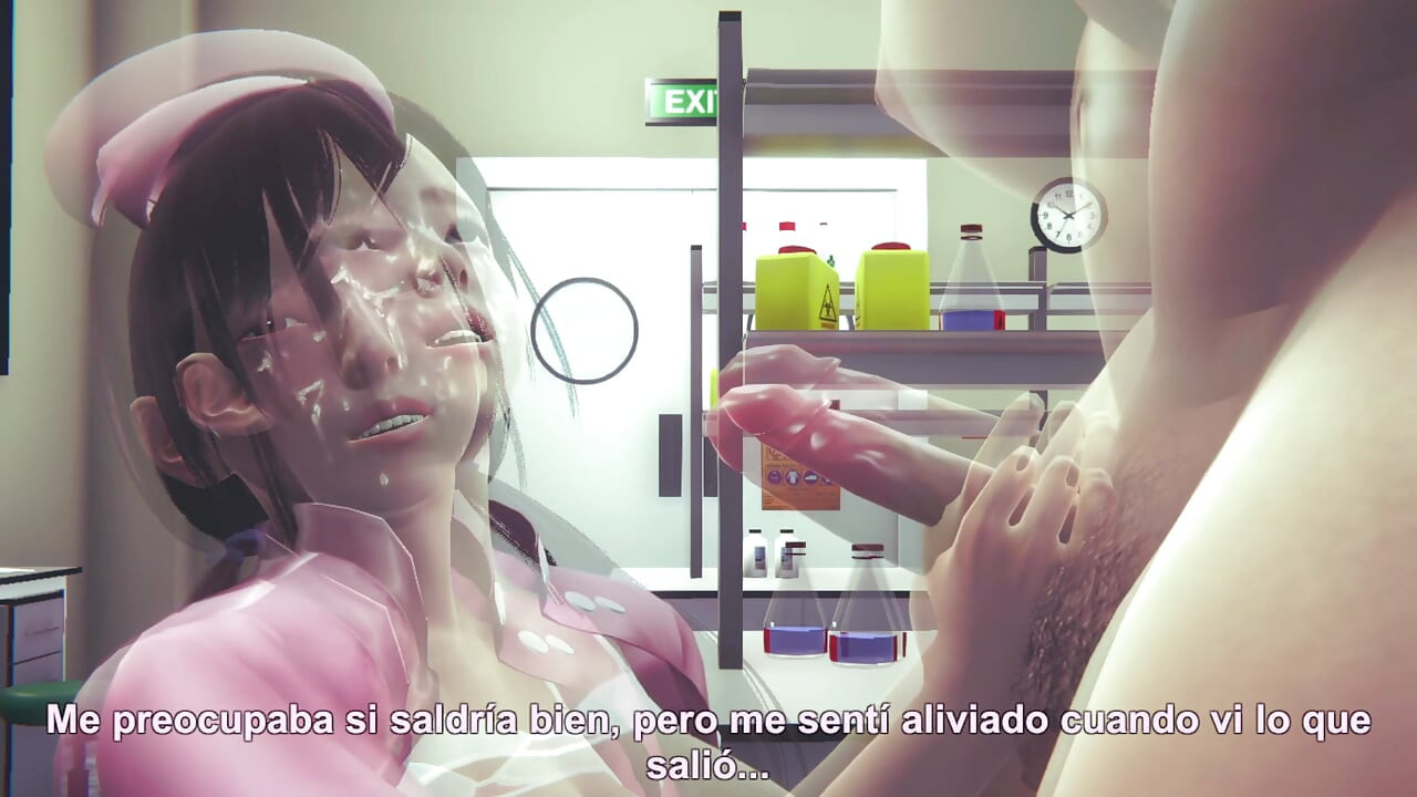 3D ANIMATION - καυτές νοσοκόμες με εξετάσεις Futanari Milf Cum