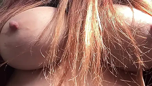 Italian Big tits Milf Artemisia Love hot solo big boobs bouncing outdoor