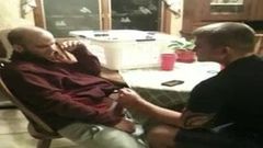Brother gives sisters BF blowjob