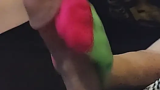 #2 Disney Sockjob Sock Footjob - Chip Sock Job - Cartoon Sock Handjob Cum