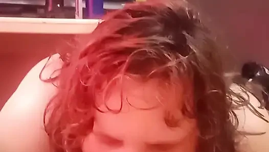 Heißer blowjob von fettem bBW-mädchen