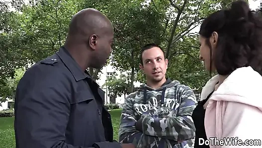 Cuck Licks Pussy as His Wife Lina Arian Takes It Up The Ass