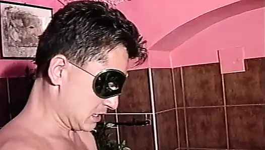 Horny MILF Blindfolded Sucks and Fucks in Steamy Bathtub