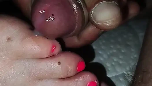 My wife's legs, and my dick...