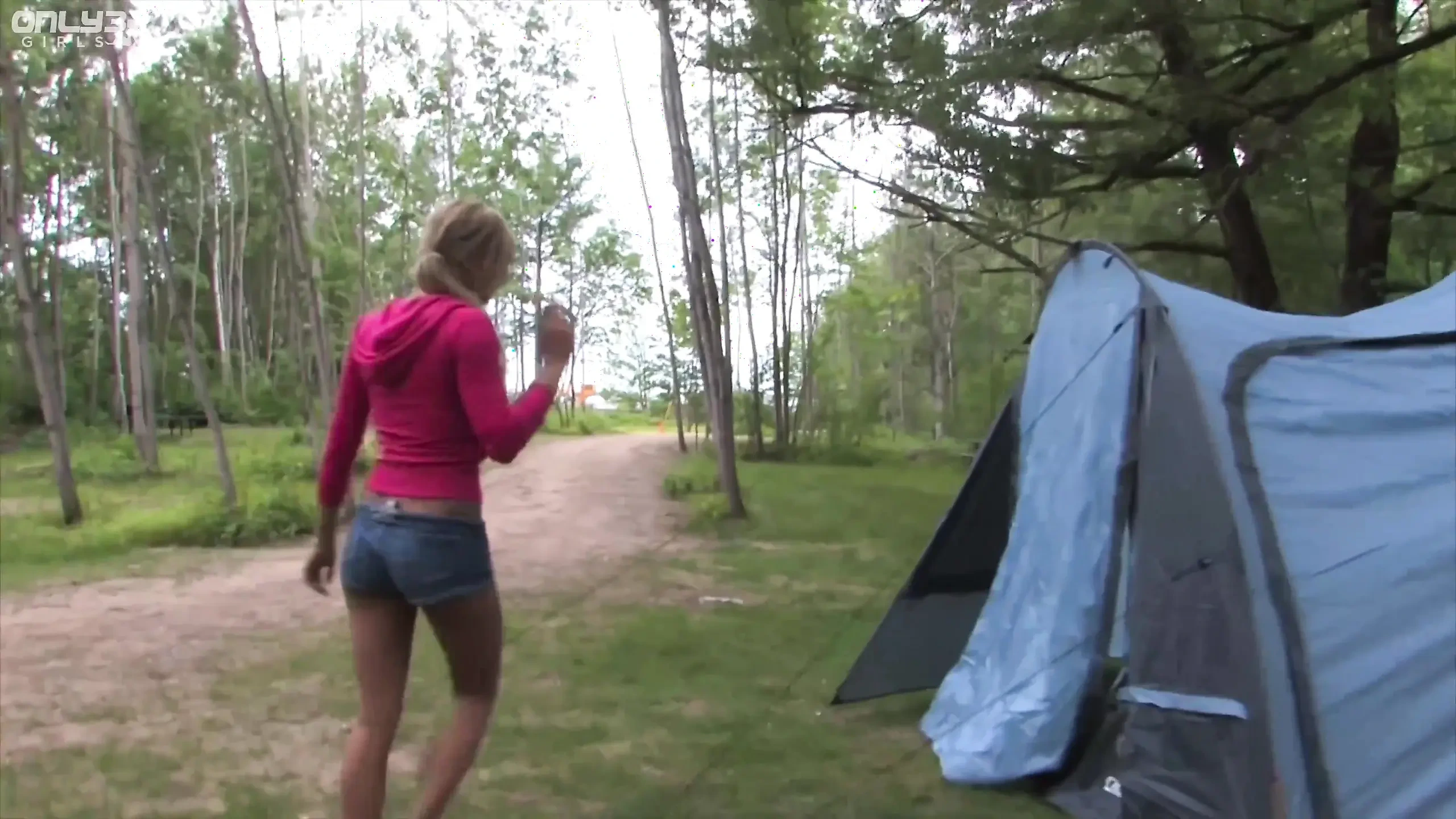 New friends have fun together in the tent by Only3x