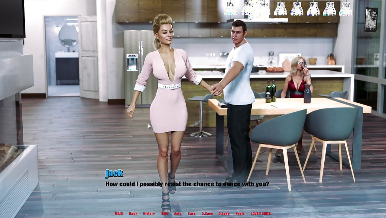 Alternatieve werelden trio met twee milfs na het eten