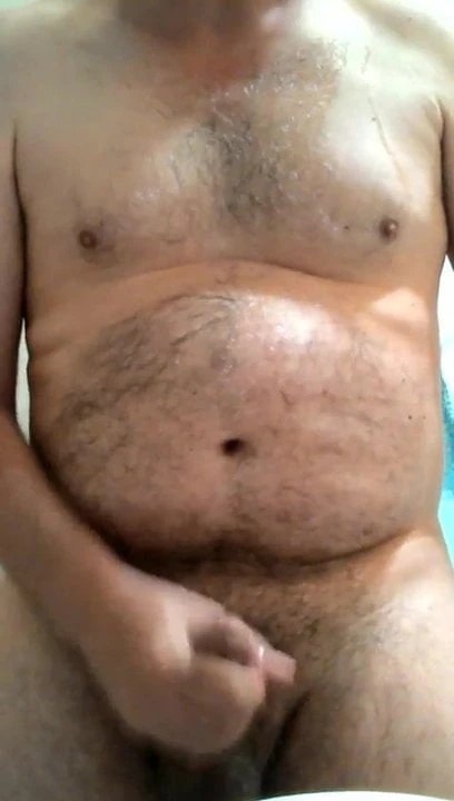 Hairy Old Man Wank & Cum
