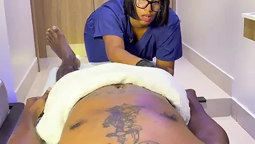 Amateur Spa Massage Session - Real Couple Interracial Happy Ending [vertical 4K]