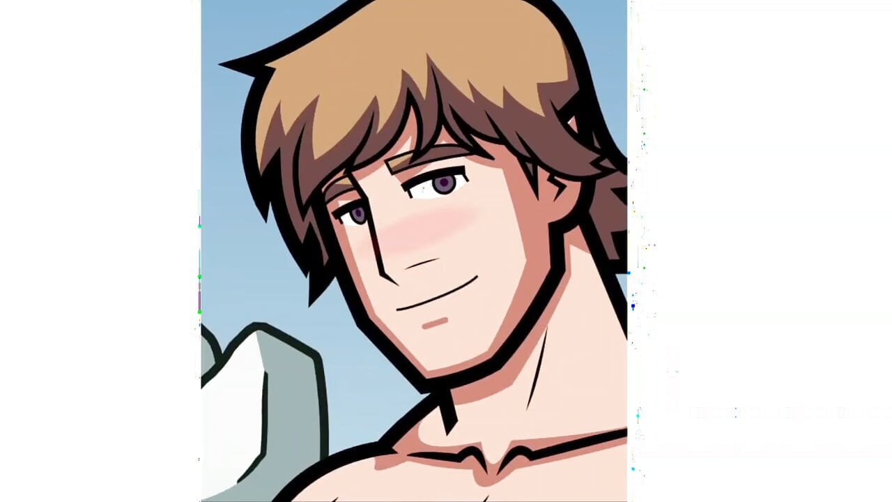 The ice sculptor, help him undress his big dick.