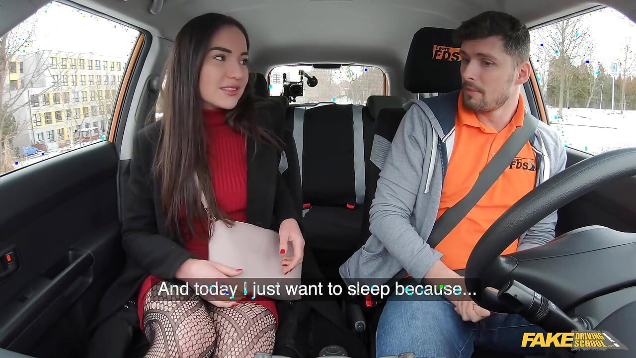 Fake Driving School - Nataly Gold Gets in the Car Without Wearing Any Panties