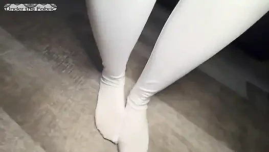 Saf beyaz iç çamaşırı meleği - hassasiyetten boğulan idol yüzlü güzellik, zincir dorukları, ağır döllemeyle bitiyor