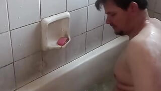 Bathtub Play with Little Cock