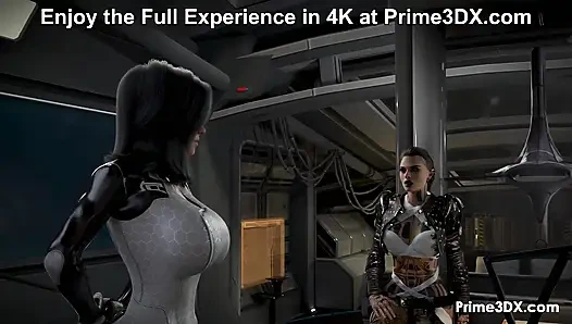 Извините, офицер! Sci-Fi фута тройничок на Prime3DX