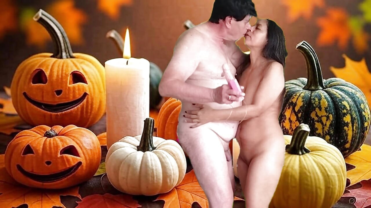 Garabas और Olga के साथ हॉट सेक्स हेलोवीन पिकनिक
