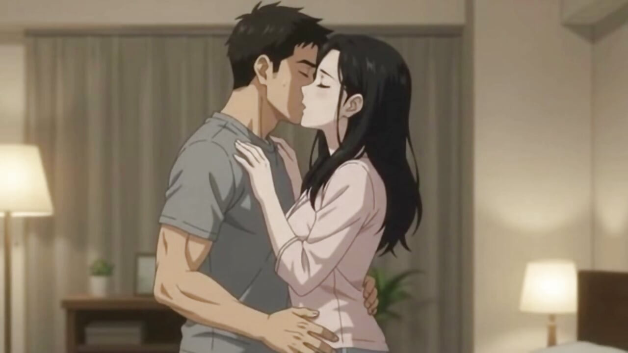 Stepsister Kissing practice with her stepbrother before his date with boyfriend