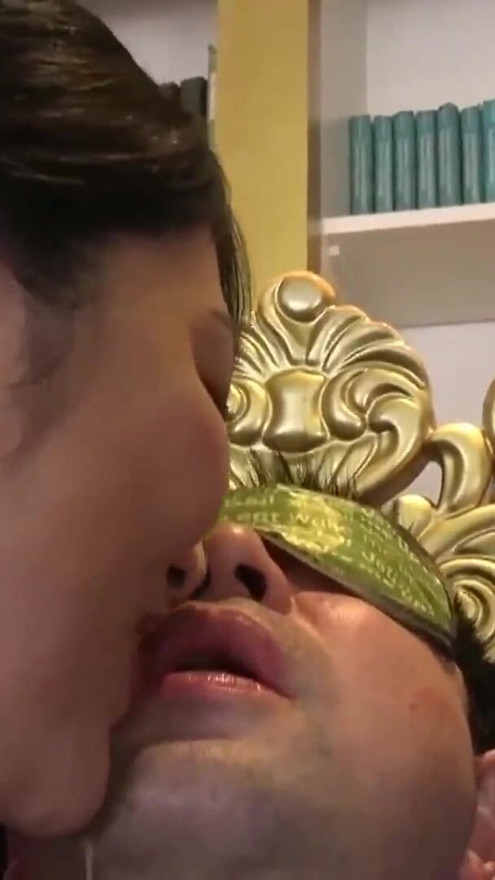 While Licking Her Pussy, On All Fours She Keeps Him Hard Milking Him With An Oily Handjob 3 | Clip 1