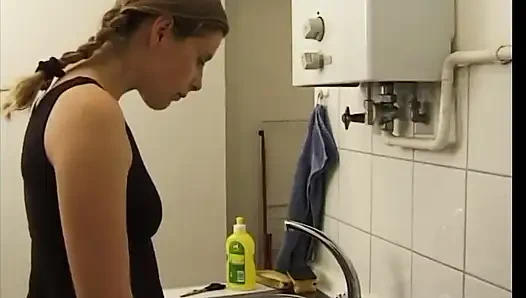 Teen in the kitchen