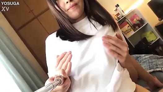 Japan's Energetic, Big-breasted Track and Field Student. Private Creampie Footage with Her Boyfriend