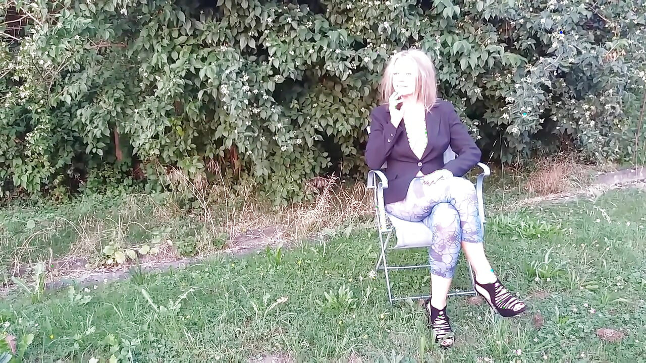 Sexy Mature Woman in Sheer Leggings.