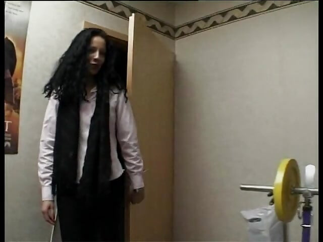 Beautiful black haired babe wearing stockings and high heels gets fucked deeply