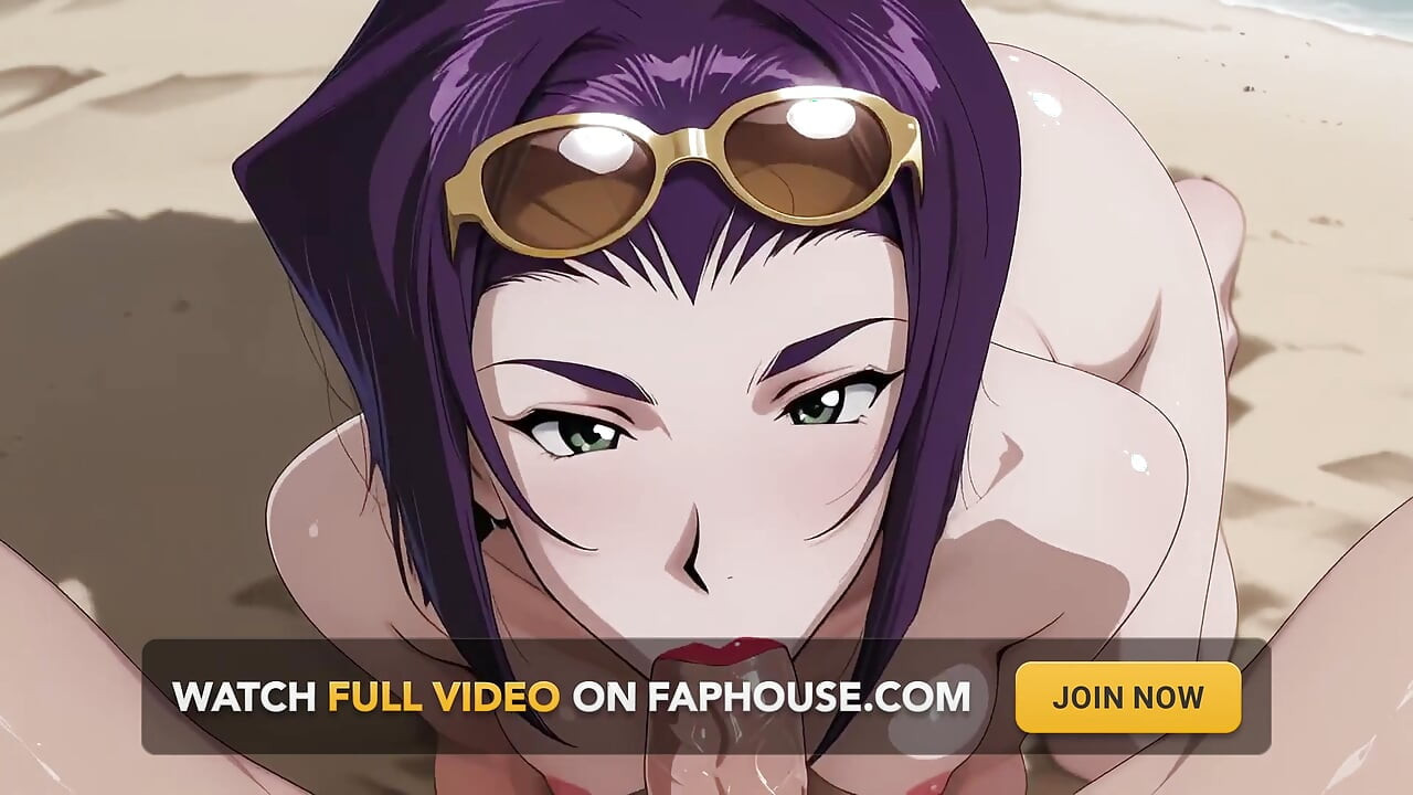 Faye Valentine solbadning bliver til strandsex. Faye Valentine Hentai Cosplay