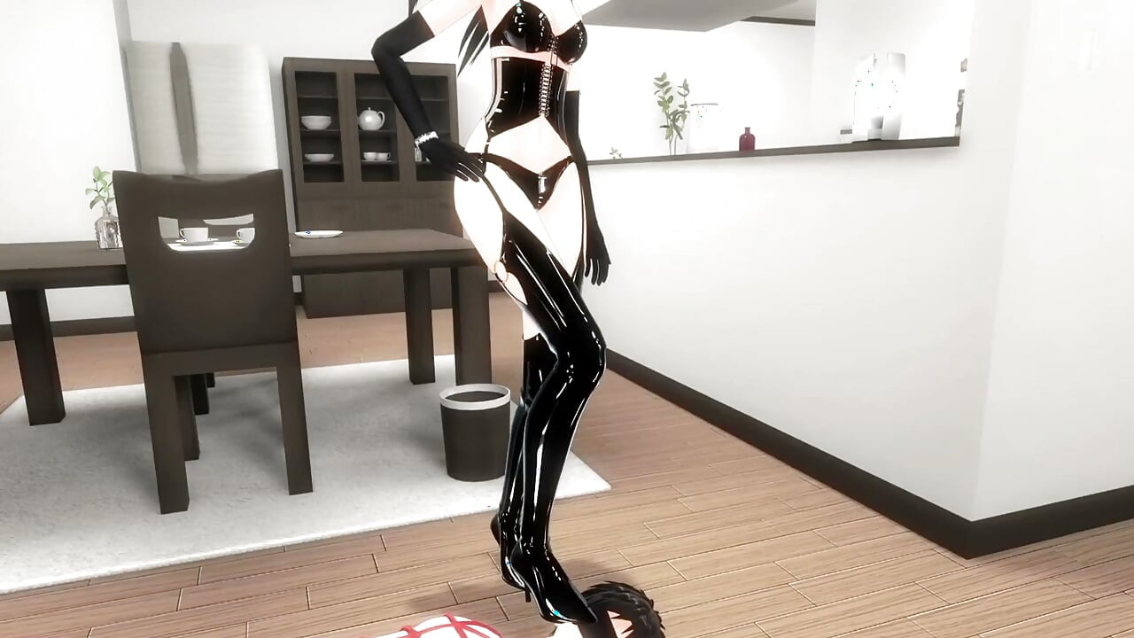 Sahibe topuklu ayakkabının altında bakış açısı 3d hentai
