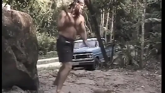 Brazilian couple fuck in the woods