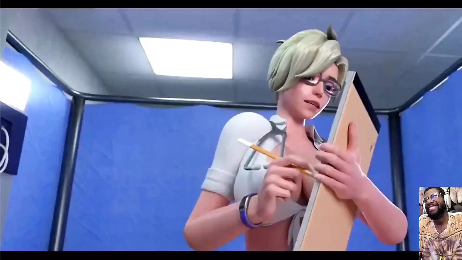 Thicc Milky Mercy ordenha futa pau D.va enquanto ela recebe sua buceta comeu