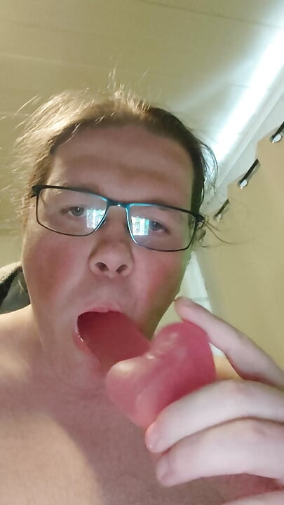 my horny trans girl enjoys dildo and dick